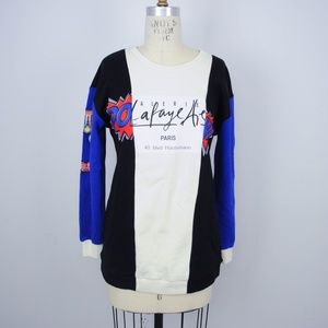 Katie Judith Sweatshirt Colorblock Patches Graphic